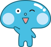ヒアルンくん。ヒアルロン酸をモチーフにしたキャラクター