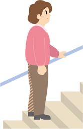 階段を上るイラスト