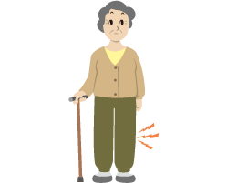 杖を持つイラスト