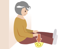 太ももの筋肉をつけるトレーニングをしている人のイラスト